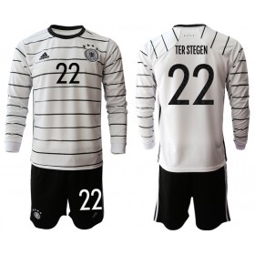 Njemačka Dres TER STEGEN 22 Dječji Domaći Euro 2020 Dugim Rukavima